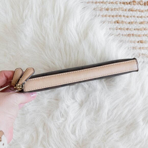 Coach Peyton Long Zip Around Wallet F50180 Signature CC Accordion Brown Tan - Picture 6 of 12